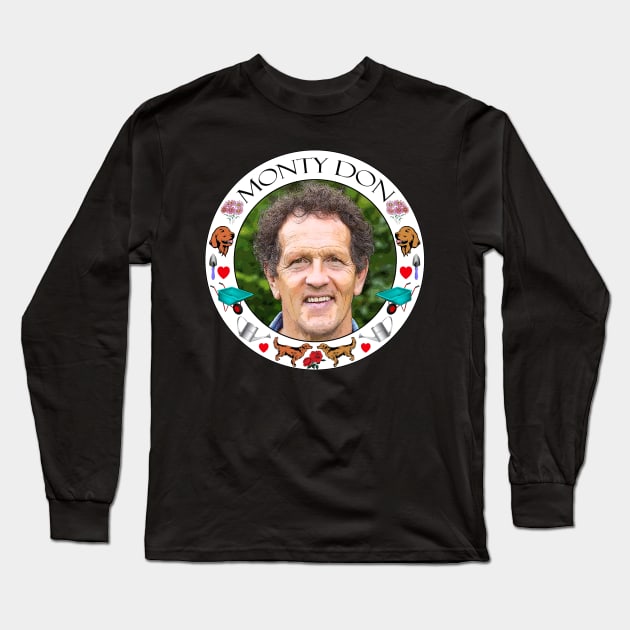 Monty Don The Gardener Long Sleeve T-Shirt by Bugsponge